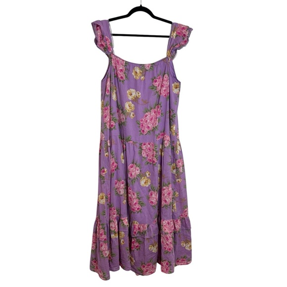 Betsey Johnson Dress Women’s Size XL Purple And Pink Maxi - Picture 7 of 11